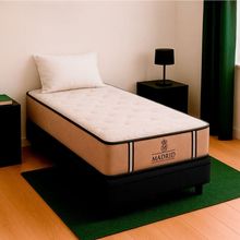 Cama Box Baú Solteirão Preto E Colchão Madrid Molas Vstore