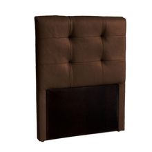 Cabeceira Estofada Solteiro Alice Nature Material Sintético Marrom 88x136