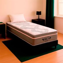 Cama Box Solteirão E Colchão Ibiza Molas Ensacadas V-store Preto