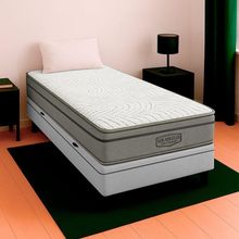 Cama Box Solteirão E Colchão Los Angeles Molas V-store Branco