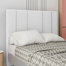 Cabeceira Estofada Solteiro 90 Cm Rubi Corino Branco