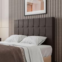 Cabeceira Estofada Casal 140 Cm Turmalina Corino Marrom