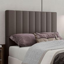 Cabeceira Estofada King 195 Cm Esmeralda Corino Marrom