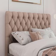 Cabeceira Estofada Solteiro 90 Cm Topázio Veludo Rose