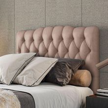 Cabeceira Estofada Solteiro 90 Cm Prisma Veludo Rose