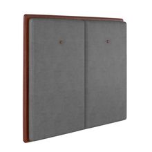 Cabeceira Estofada Solteiro 90 Cm Coral Veludo Cinza