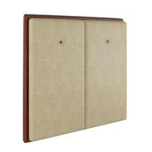 Cabeceira Estofada King 195 Cm Coral Veludo Bege