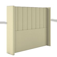 Cabeceira Estofada King 195 Cm Turquesa Corino Bege