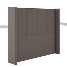 Cabeceira Estofada King 195 Cm Turquesa Corino Marrom