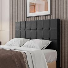 Cabeceira Estofada King 195 Cm Turmalina Corino Preto