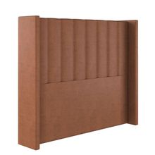 Cabeceira Estofada King 195 Cm Turquesa Veludo Terracota