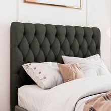 Cabeceira Estofada King 195 Cm Topázio Veludo Marrom