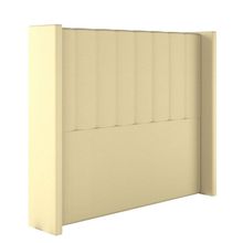 Cabeceira Estofada King 195 Cm Turquesa Linho Creme