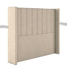 Cabeceira Estofada Solteiro 90 Cm Turquesa Linho Bege