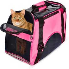 Bolsa Cachorro Gato Mochila Pet Canguru Caes Dobravel Mala Viagem Rosa