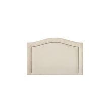Cabeceira Solteiro Curva Luxo 90x60 Suede Off White - Tachas Prata