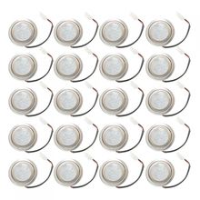 Kit Lâmpada Led Redonda Para Coifa Plug Branco - 20 Peças Metálico Bivolt