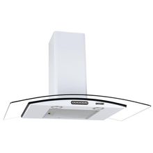 Coifa De Parede 90cm Vidro Curvo Slim Fogatti Branco 110V