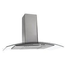 Coifa De Parede 90cm Vidro Curvo Duto Slim Fogatti Inox 220V