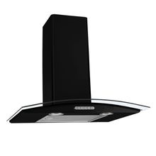 Coifa De Parede 60cm Vidro Curvo Duto Slim Fogatti Black 220V