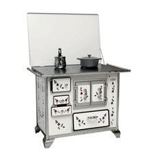 Fogão A Lenha Gabinete N2 Ferro Fundido Direito Porta Dupla Floreio