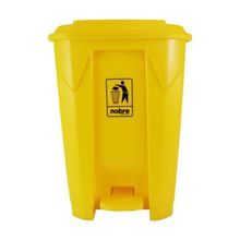 Lixeira Pedal Exterior Amarela 50l - Elegância E Praticidade Para Seu Espaço Livre