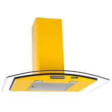 Coifa De Parede 75cm Vidro Curvo Slim Nardelli Yellow 220V