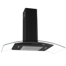 Coifa Nardelli De Parede Clean Vidro Curvo Black 90cm Preto 220V