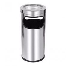 Lixeira Inox Com Cinzeiro Para área De Fumante/fumódromo