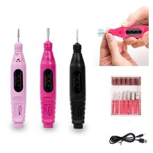 Lixadeira Unha Eletrica 12 Acessorios Lixa Automatica Manicure Pedicure Lixador Kit Gel Nail Design