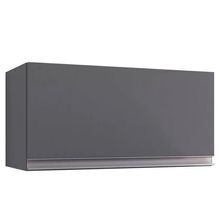 Armario Aéreo De Geladeira 60cm Andréia Ajl Móveis Cinza