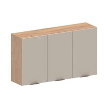 Armário Aéreo De Madeira 3 Portas Areia Urbana Bertolini Areia/carvalho