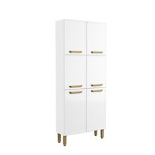 Armário Paneleiro De Aço 6 Portas Bella Bertolini Branco