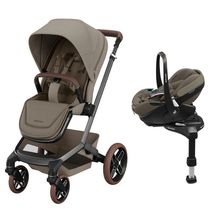 Kit Carrinho de bebê Fame Twillic Truffle + Bebê Conforto Pebble Pro - Maxi Cosi