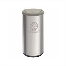 Lixeira Inox com Cinza Cápsula Selecta Plus Basculante 40 L Tramontina