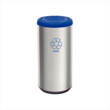 Lixeira Inox com Azul Cápsula Selecta Plus Basculante 40 L Tramontina
