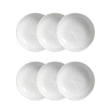 Conjunto de Pratos Fundos Porto Brasil Linhas New White 830ml - 6 Peças