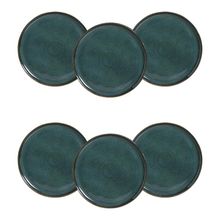 Conjunto de Pratos Rasos Porto Brasil Bio Oceano Azul 27,5cm - 6 Peças