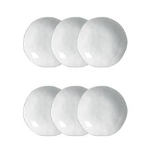 Conjunto de Pratos Fundos Porto Brasil Orgânico New White 600ml - 6 Peças