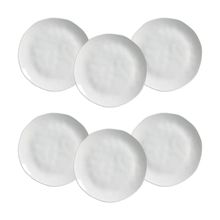 Conjunto de Pratos Rasos Porto Brasil Orgânico New White 26,5cm - 6 Peças