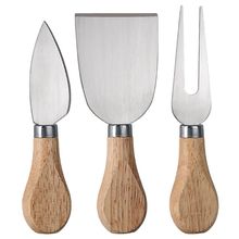 Conjunto para Queijo Euro Home Inox/Madeira - 3 Peças