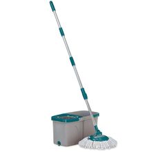 Mop Giratório Duas Águas Fit Flashlimp MOP7504 - Cinza/Verde Esmeralda