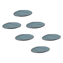 Conjunto de Pratos de Sobremesa Ovais Porto Brasil Orgânico Night Sky 22,5cm - 6 peças