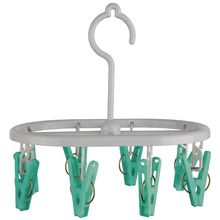 Mini Varal Oval com 8 Prendedores FlashLimp em Polipropileno/Aço