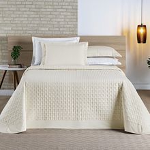 Cobre Leito Harmonia Casal Padrão Tecido Percal 200 Fios Algodão Premium Luxo Toque Macio - Palha