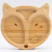 PRATO DE BAMBU COM VENTOSA DE SILICONE RAPOSA - PETIT PIÁ