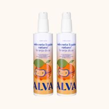Kit 2X: Sabonete Líquido Vegano Infantil Laranja Doce e Baunilha Alva 250ml