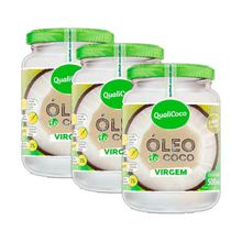 Kit 3X: Óleo de Coco Virgem Qualicoco 500ml