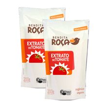 Kit 2x: Extrato De Tomate Orgânico Sachê Bendita Roça 200g