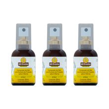 Kit 3X: Composto de Mel e Extrato de Própolis Sabor Limão e Menta Spray MN Provitta 35ml